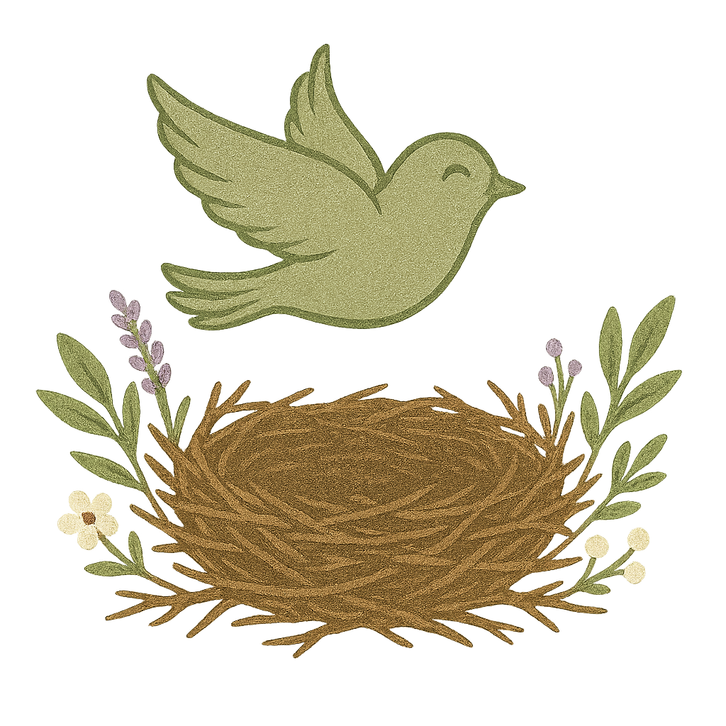 Soul Nest logo with the bird mid-flight